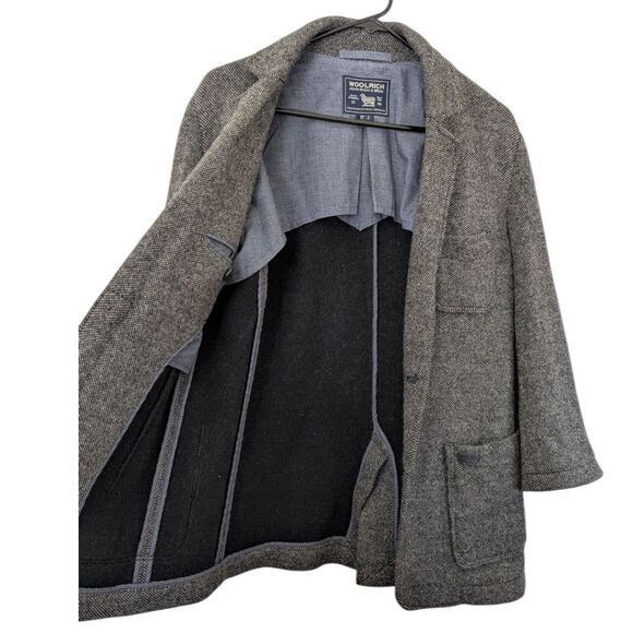 Woolrich John Rich & Bros Women's S Grey Wool Two Button Blazer 3/4 Sleeve - Picture 4 of 10